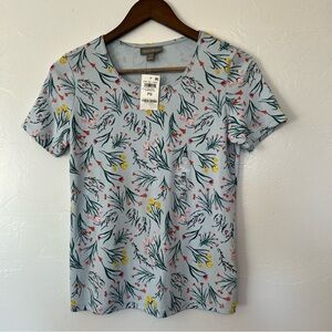 Style & Co Floral Short Sleeve Top - Multicolor Petite Small NWT